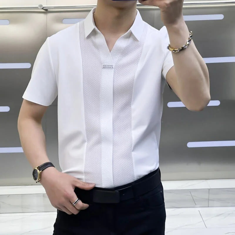 Men's Business Casual Patchwork Shirt (Buy 2 Get 2 Free)