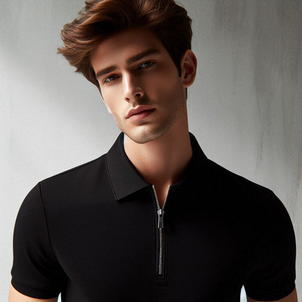 Pack of 2 Collar T-Shirt with Zip
