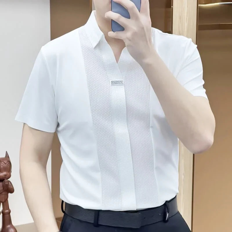 Men's Business Casual Patchwork Shirt (Buy 2 Get 2 Free)