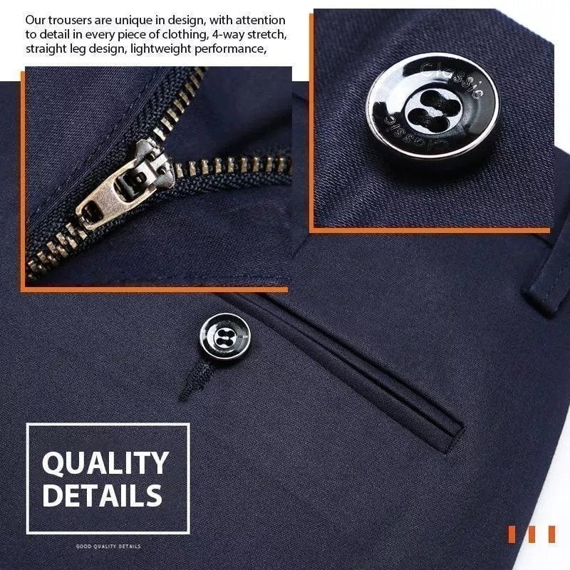 High Stretch Men's Classic Pants Combo (Pack Of 2)