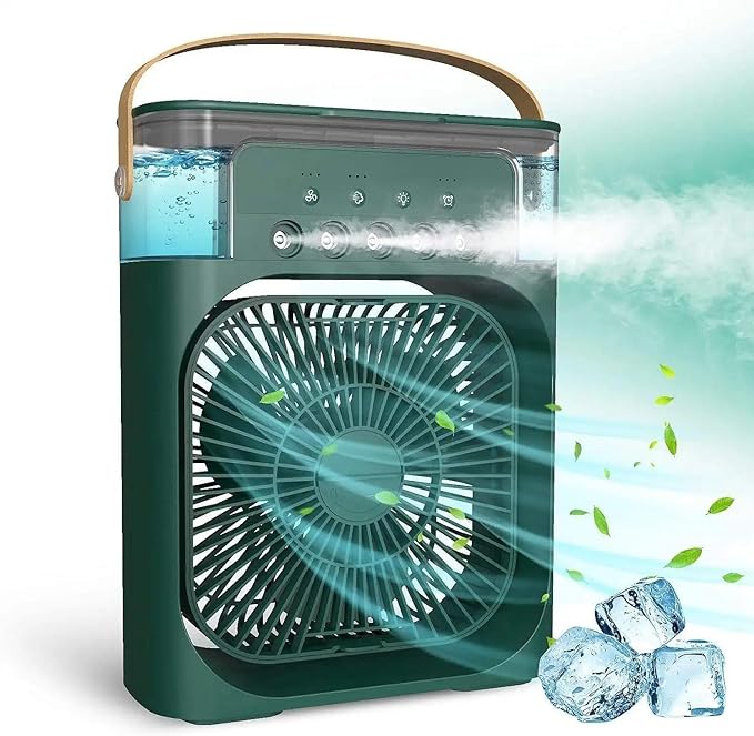Portable Mini Air Water Cooler, USB Desk Fan, Personal Evaporative Cooler for Office, Home, Kitchen, Travel, Gym