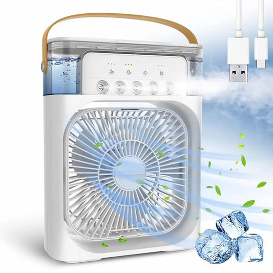 Portable Mini Air Water Cooler, USB Desk Fan, Personal Evaporative Cooler for Office, Home, Kitchen, Travel, Gym