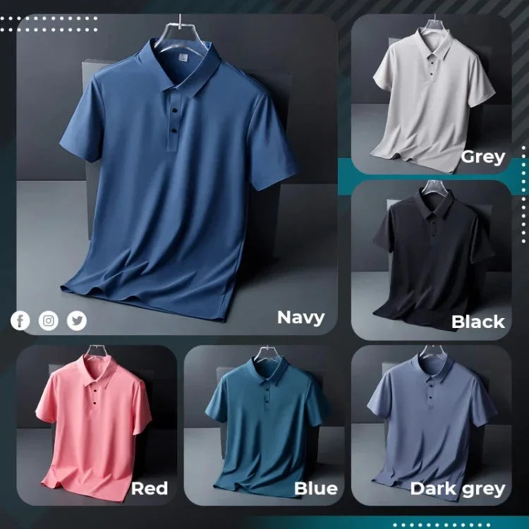 Plane Matty Solid Half Sleeves Mens Polo neck T-Shirt Pack Of 5