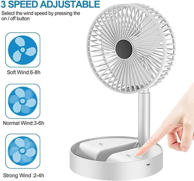 Foldable Fan - Powerful & Rechargeable (Premium Quality)
