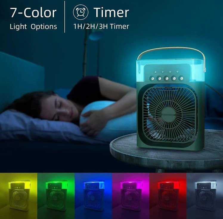 Portable Mini Air Water Cooler, USB Desk Fan, Personal Evaporative Cooler for Office, Home, Kitchen, Travel, Gym