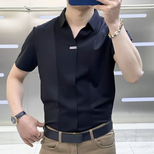 Men's Business Casual Patchwork Shirt (Buy 2 Get 2 Free)