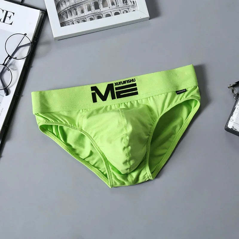 Men's Cotton Letter Pattern Soft Breathable Briefs (Pack of 7)